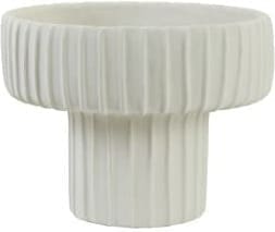 Light & Living Bloempot Maja - cement crème Wit Bloempot