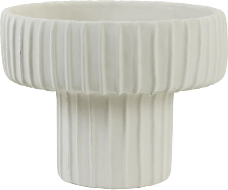 Light & Living Bloempot Maja - cement crème Wit Bloempot