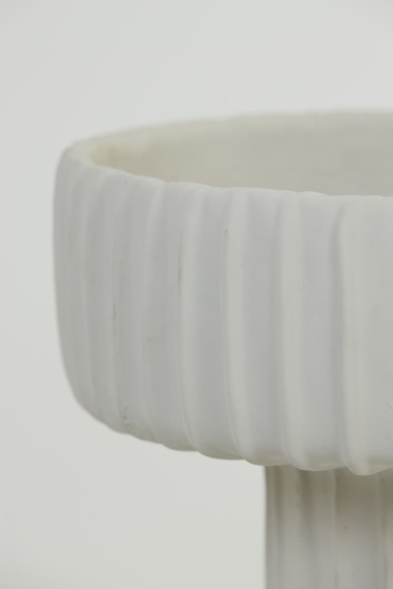 Light & Living Bloempot Maja - cement crème Wit Bloempot