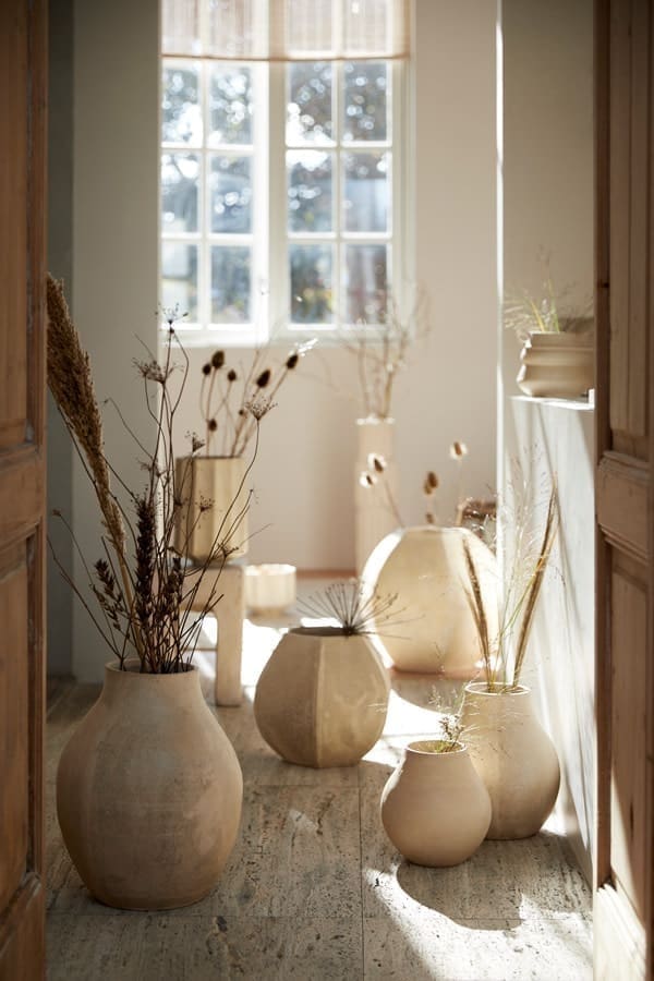 Light & Living Bloempot Norell - naturel Wit Bloempot