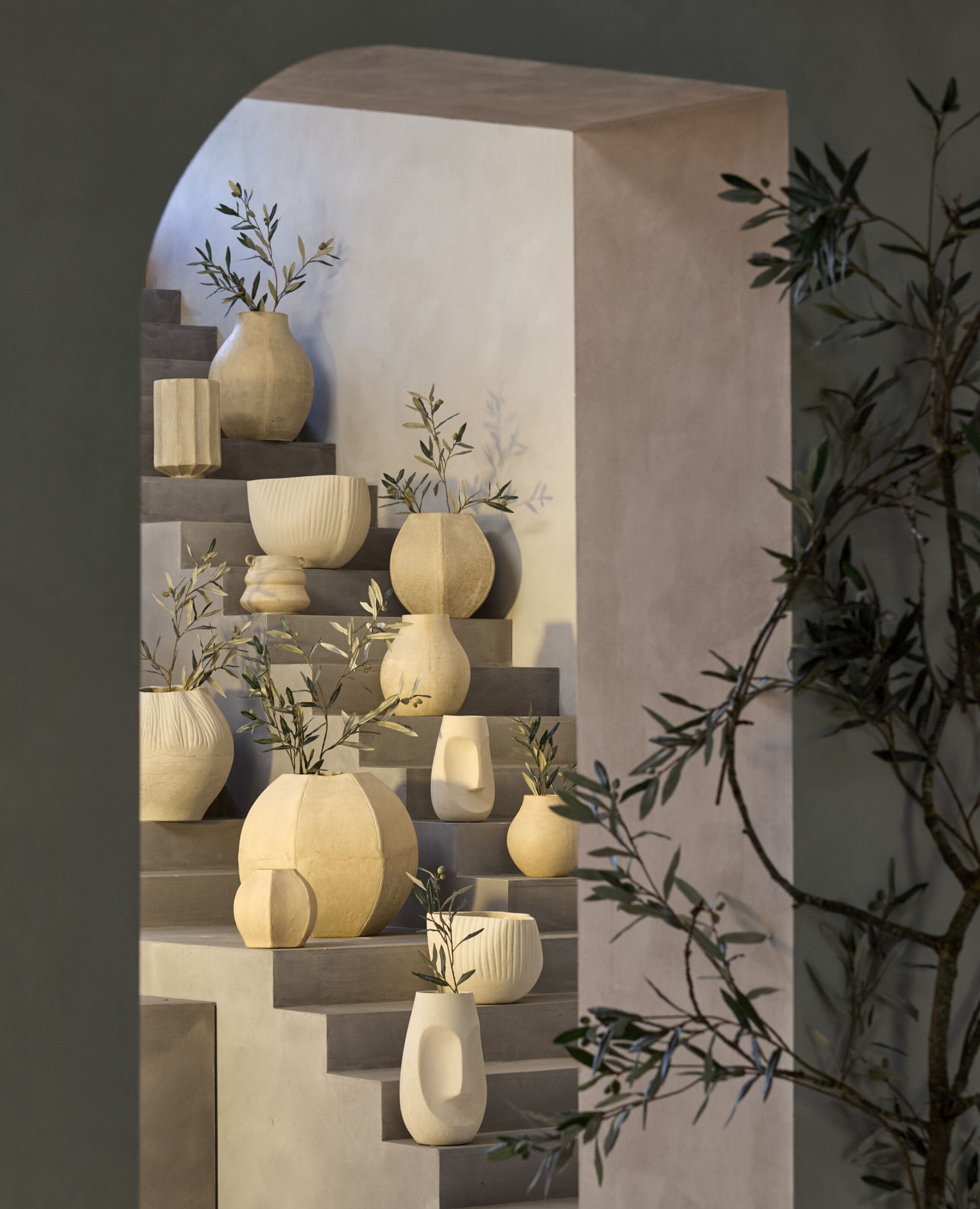 Light & Living Bloempot Norell - naturel Wit Bloempot
