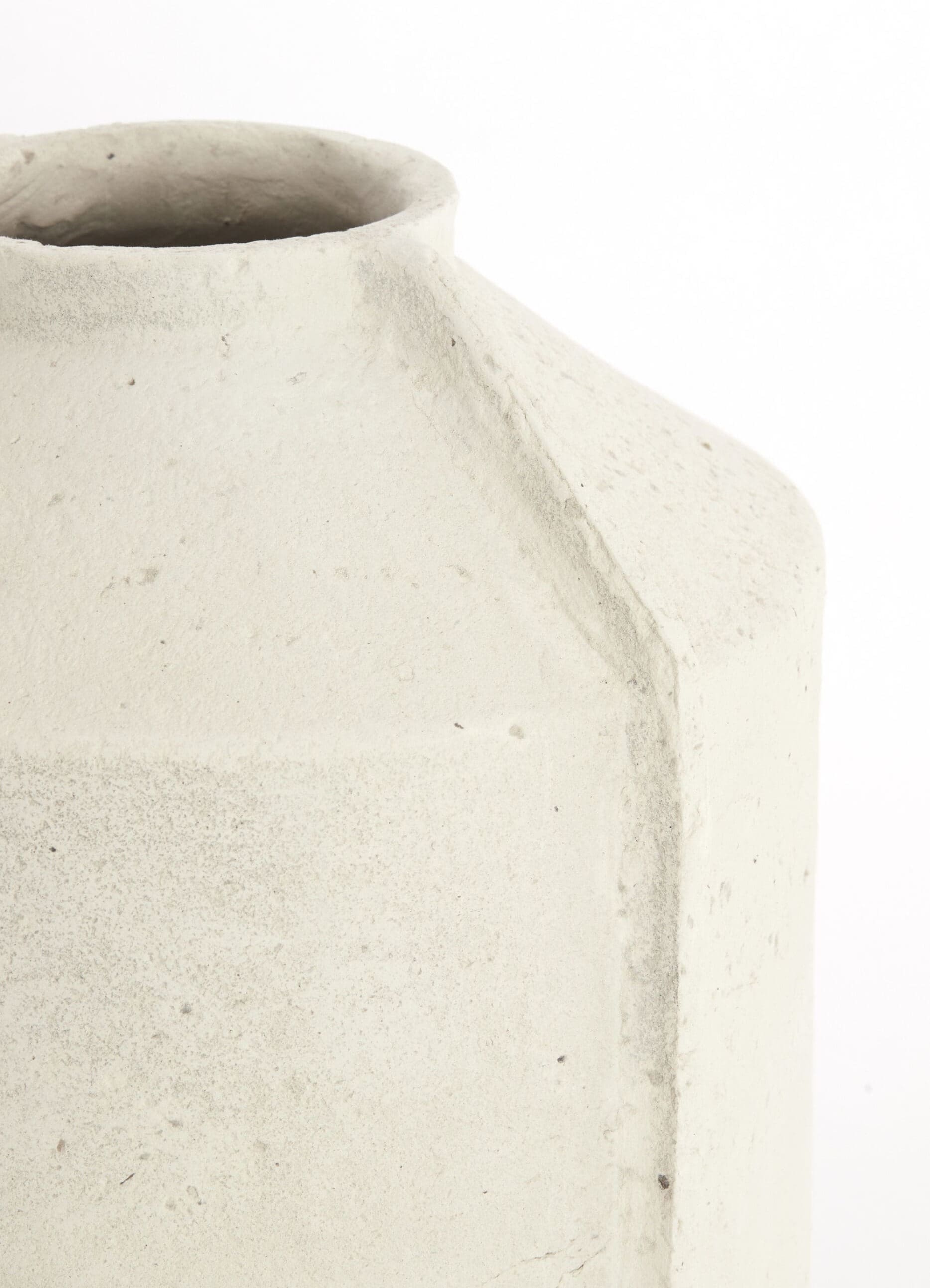 Light & Living Bloempot Noric - mat crème Wit Bloempot