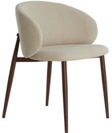 Light & Living Eetkamerstoel Aluko - crème+bruin Wit Eetkamerstoel