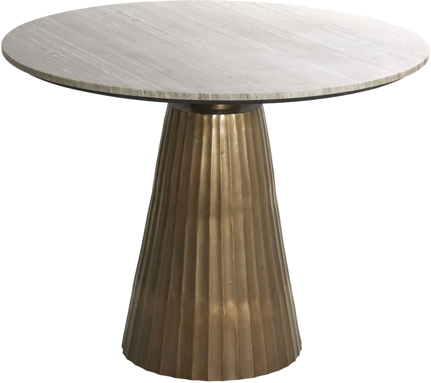 Light & Living Eettafel Rianne - marmer taupe-antiek brons Bruin Eettafel