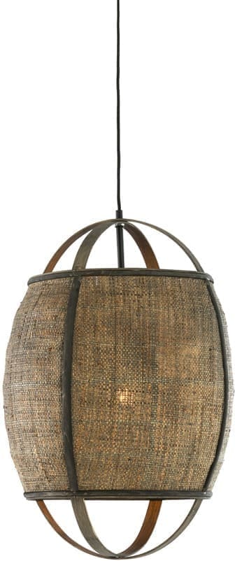 Light & Living Hanglamp Bozona - rotan bruin-grijs Bruin Hanglamp