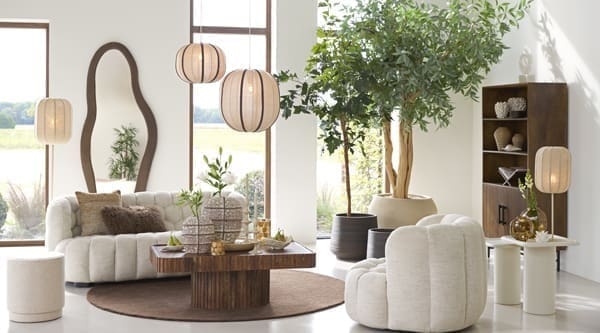 Light & Living Hanglamp Esmiria - naturel+donker bruin Bruin Hanglamp