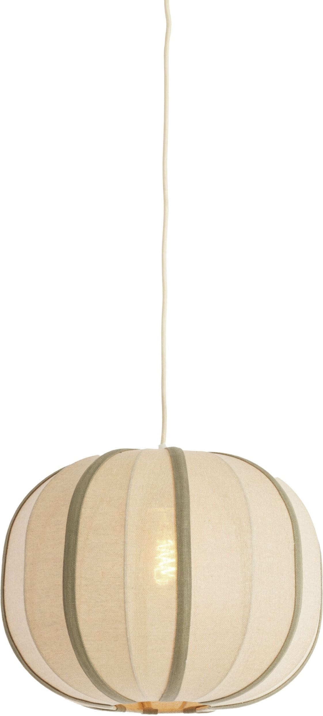 Light & Living Hanglamp Esmiria - naturel+olijf groen Bruin Hanglamp