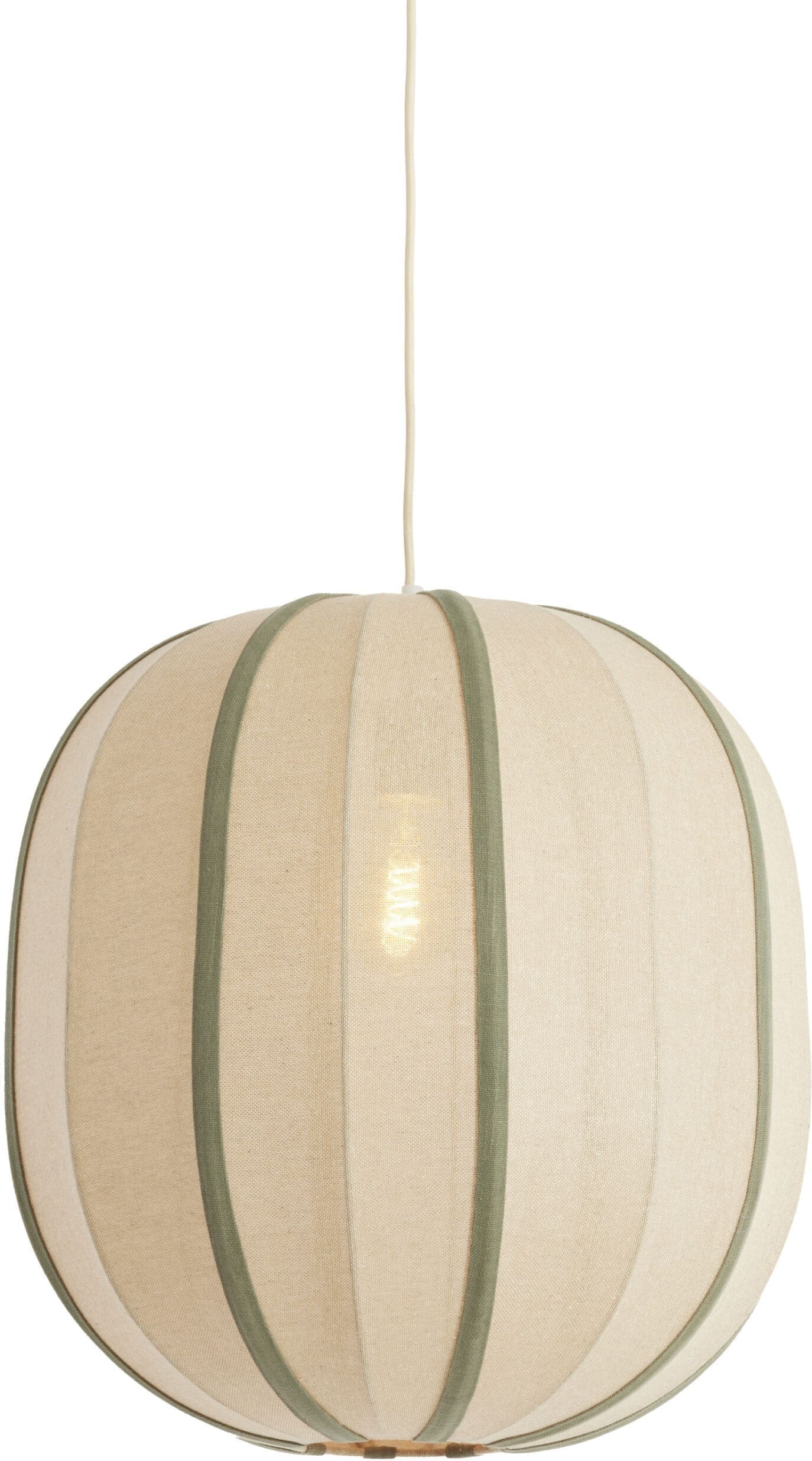 Light & Living Hanglamp Esmiria - naturel+olijf groen Bruin Hanglamp