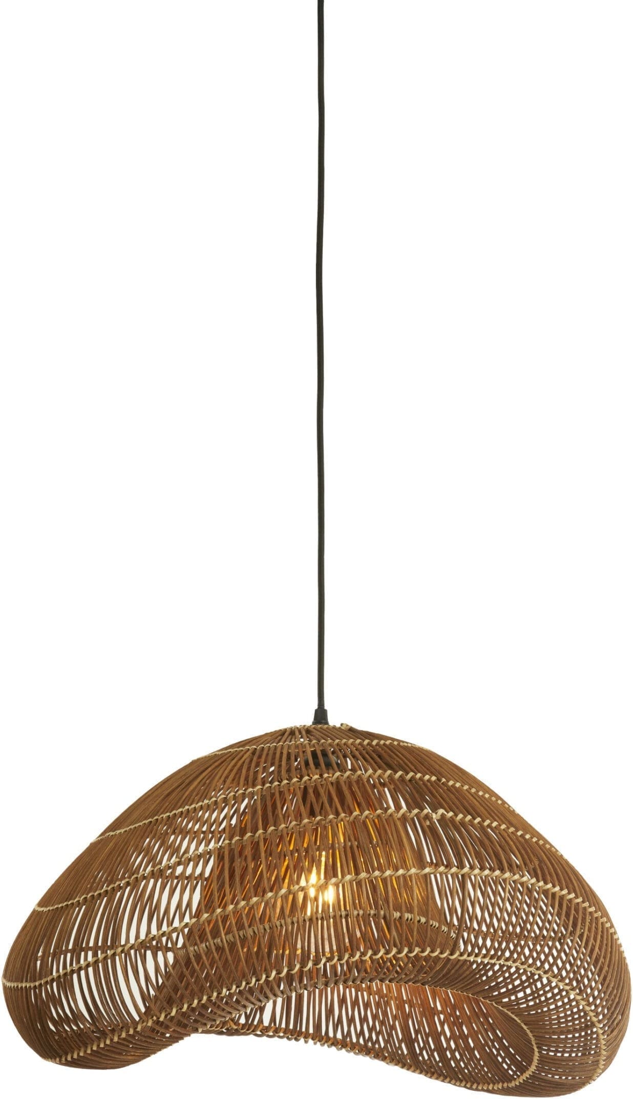 Light & Living Hanglamp Janzur - rotan donker bruin Bruin Hanglamp