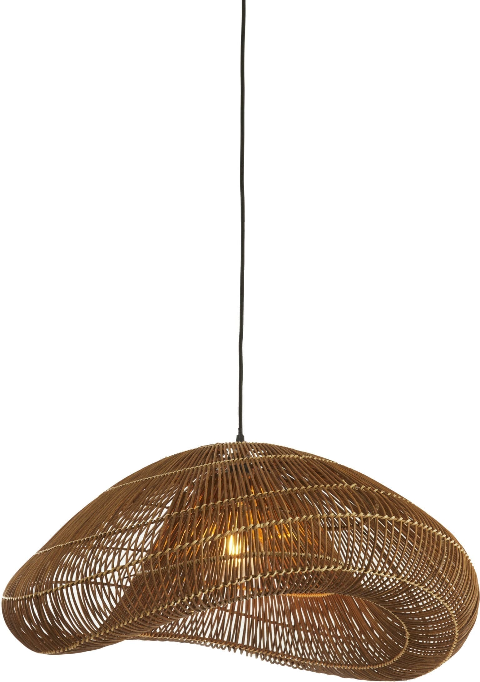 Light & Living Hanglamp Janzur - rotan donker bruin Bruin Hanglamp