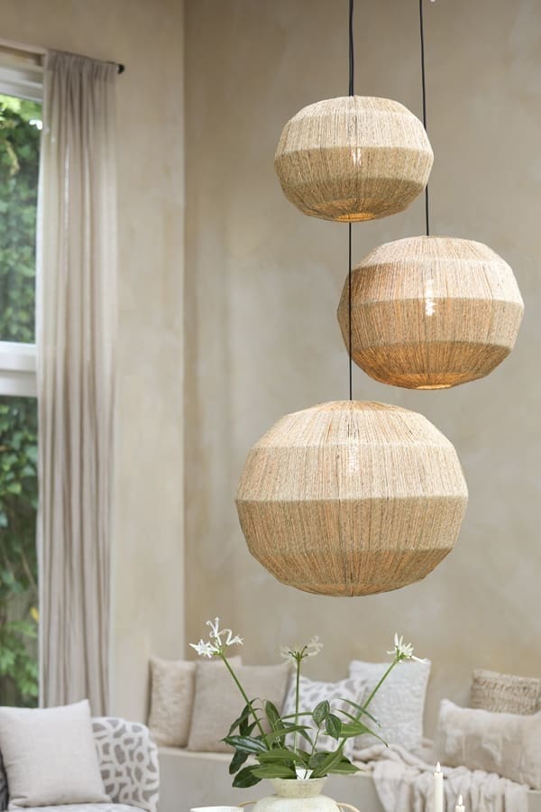 Light & Living Hanglamp Junna - jute naturel Bruin Hanglamp
