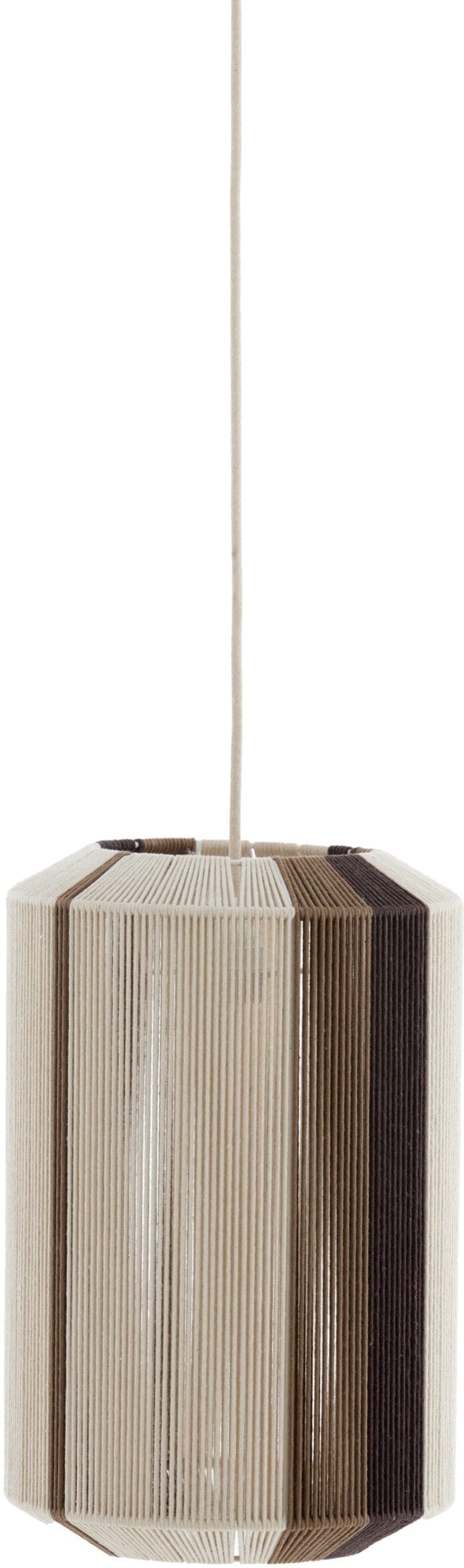 Light & Living Hanglamp Kozana - crème+donker bruin Wit Hanglamp