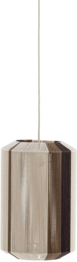 Light & Living Hanglamp Kozana - crème+donker bruin Wit Hanglamp