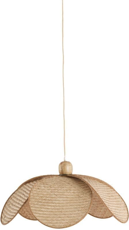 Light & Living Hanglamp Lavrio - webbing naturel+hout Bruin Hanglamp