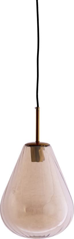 Light & Living Hanglamp Leona - antiek brons+glas amber Brons Hanglamp