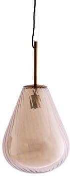 Light & Living Hanglamp Leona - antiek brons+glas amber Brons Hanglamp