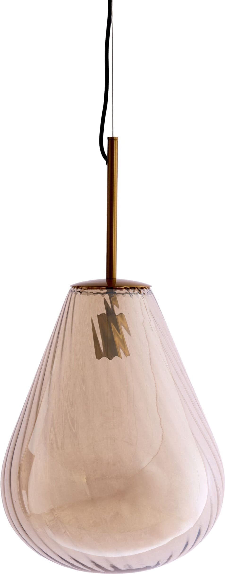 Light & Living Hanglamp Leona - antiek brons+glas amber Brons Hanglamp