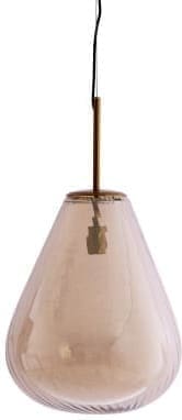 Light & Living Hanglamp Leona - antiek brons+glas amber Brons Hanglamp