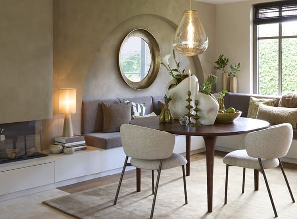 Light & Living Hanglamp Leona - antiek brons+glas amber Brons Hanglamp
