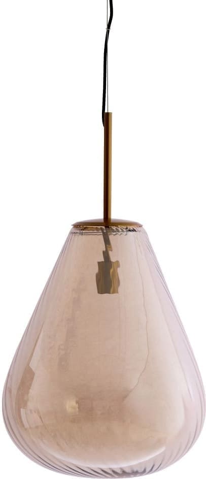 Light & Living Hanglamp Leona - antiek brons+glas amber Brons Hanglamp