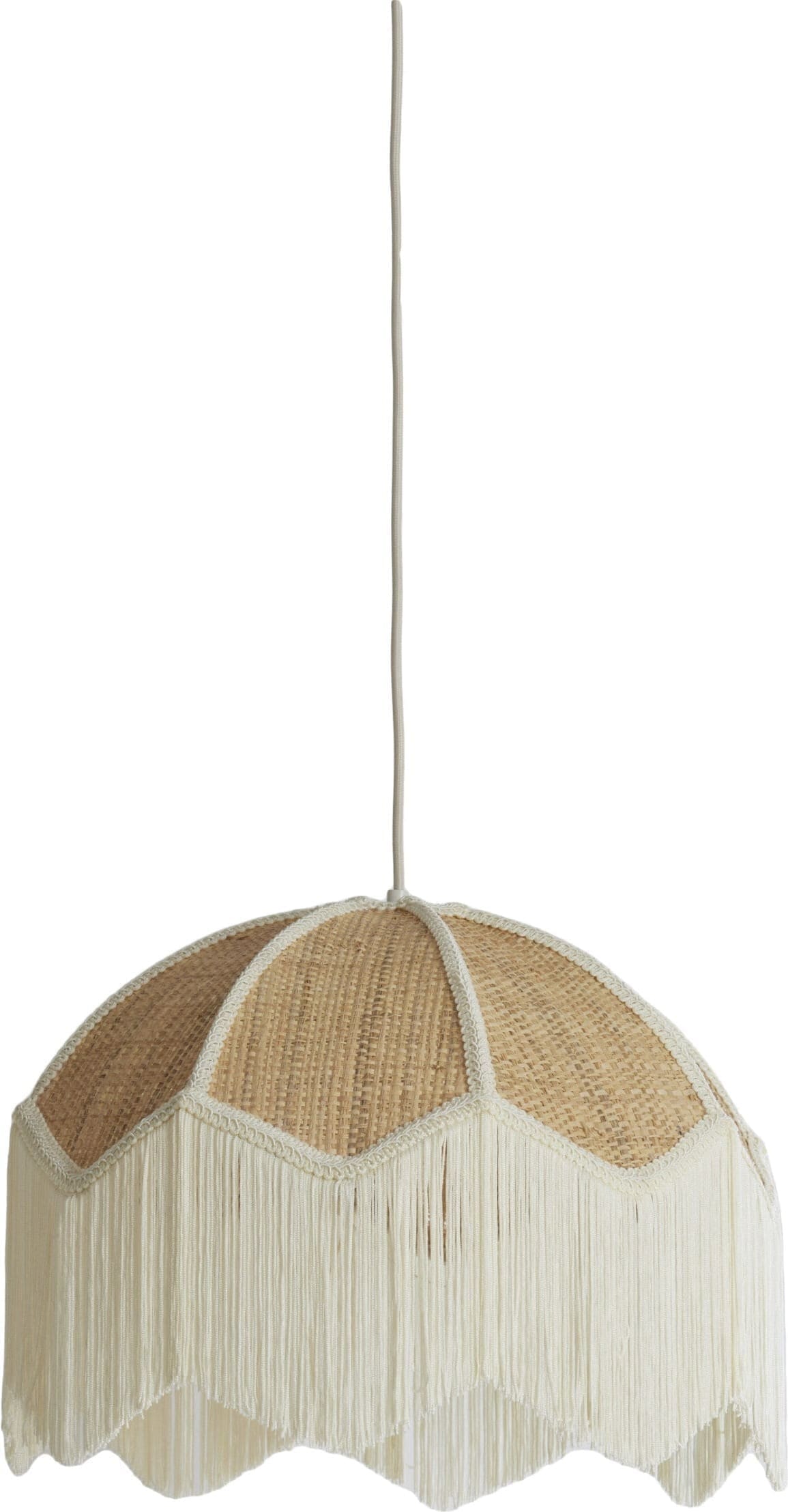 Light & Living Hanglamp Malacia - raffia naturel+crème Bruin Hanglamp