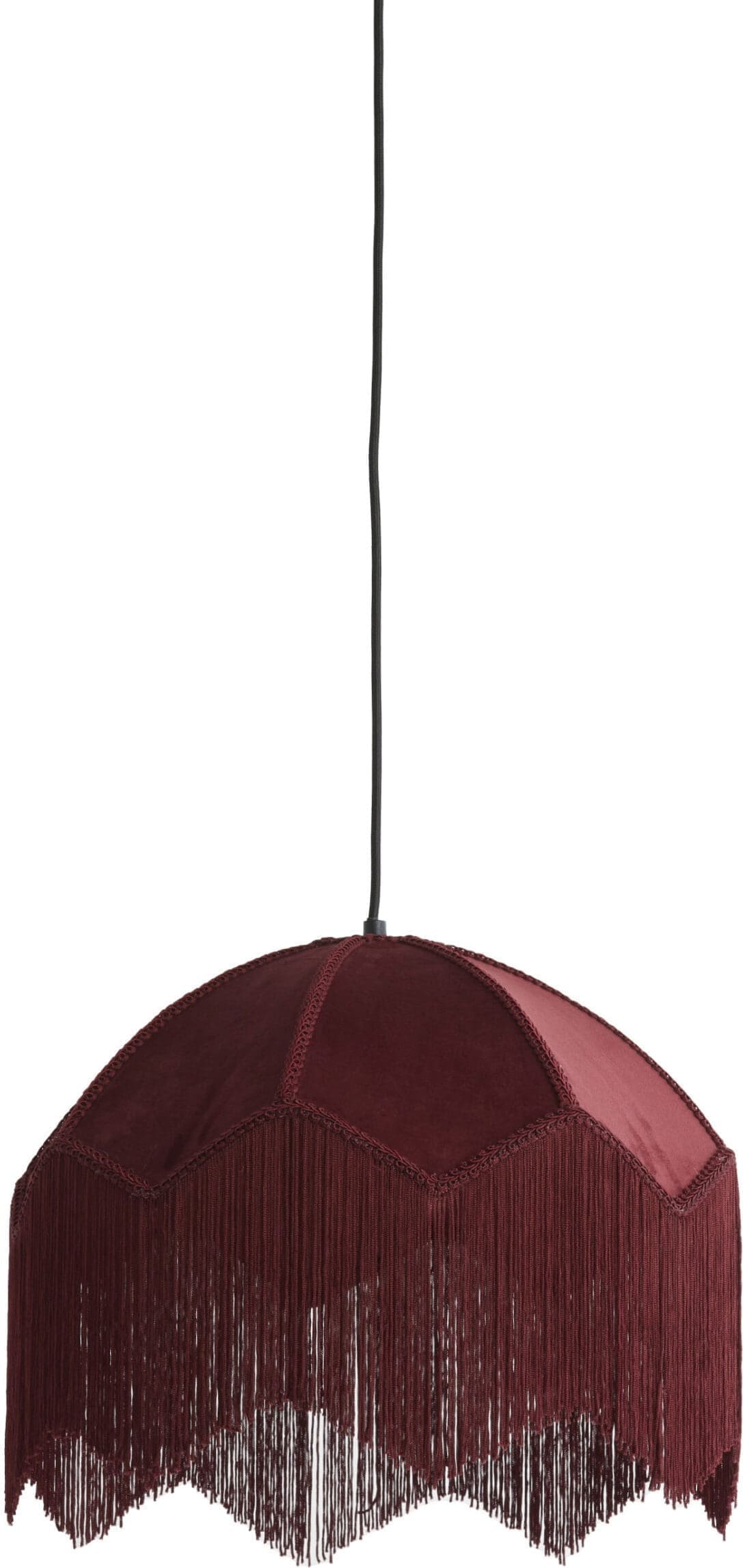 Light & Living Hanglamp Malacia - velvet bordeaux Rood Hanglamp