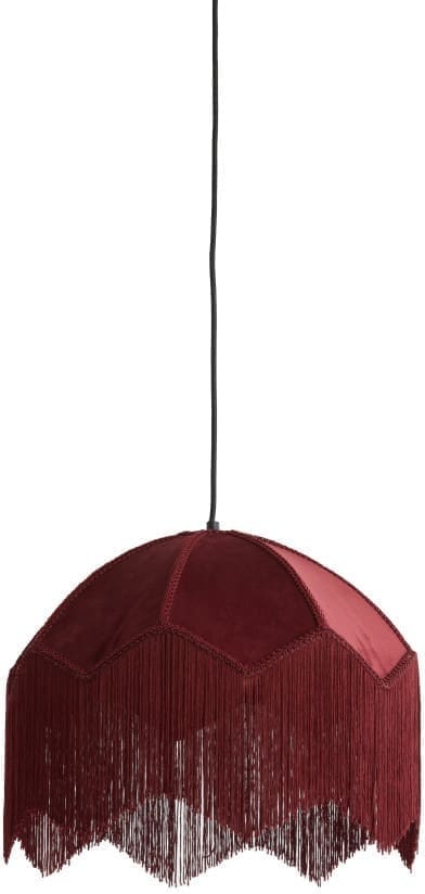 Light & Living Hanglamp Malacia - velvet bordeaux Rood Hanglamp