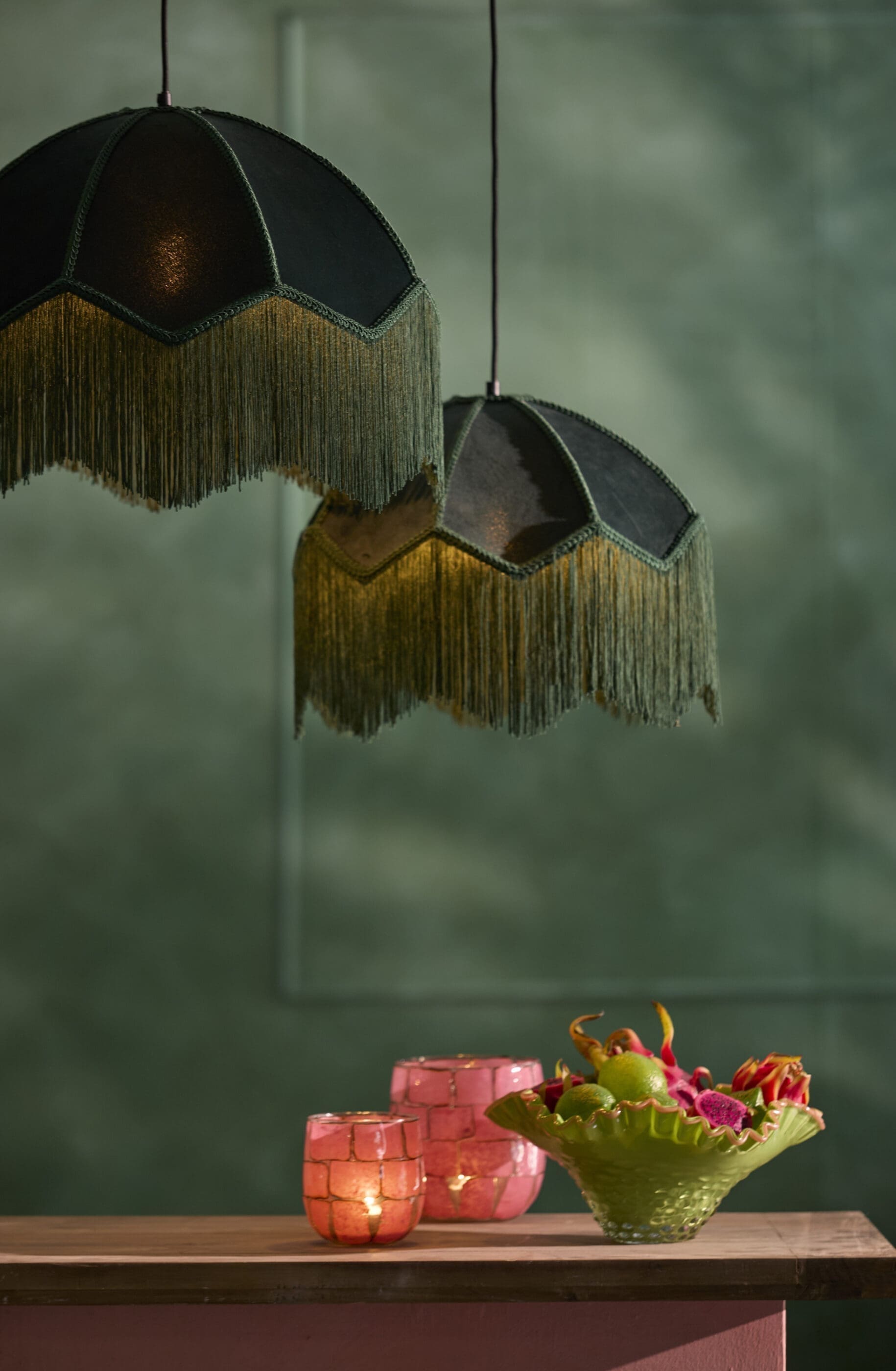 Light & Living Hanglamp Malacia - velvet groen Groen Hanglamp