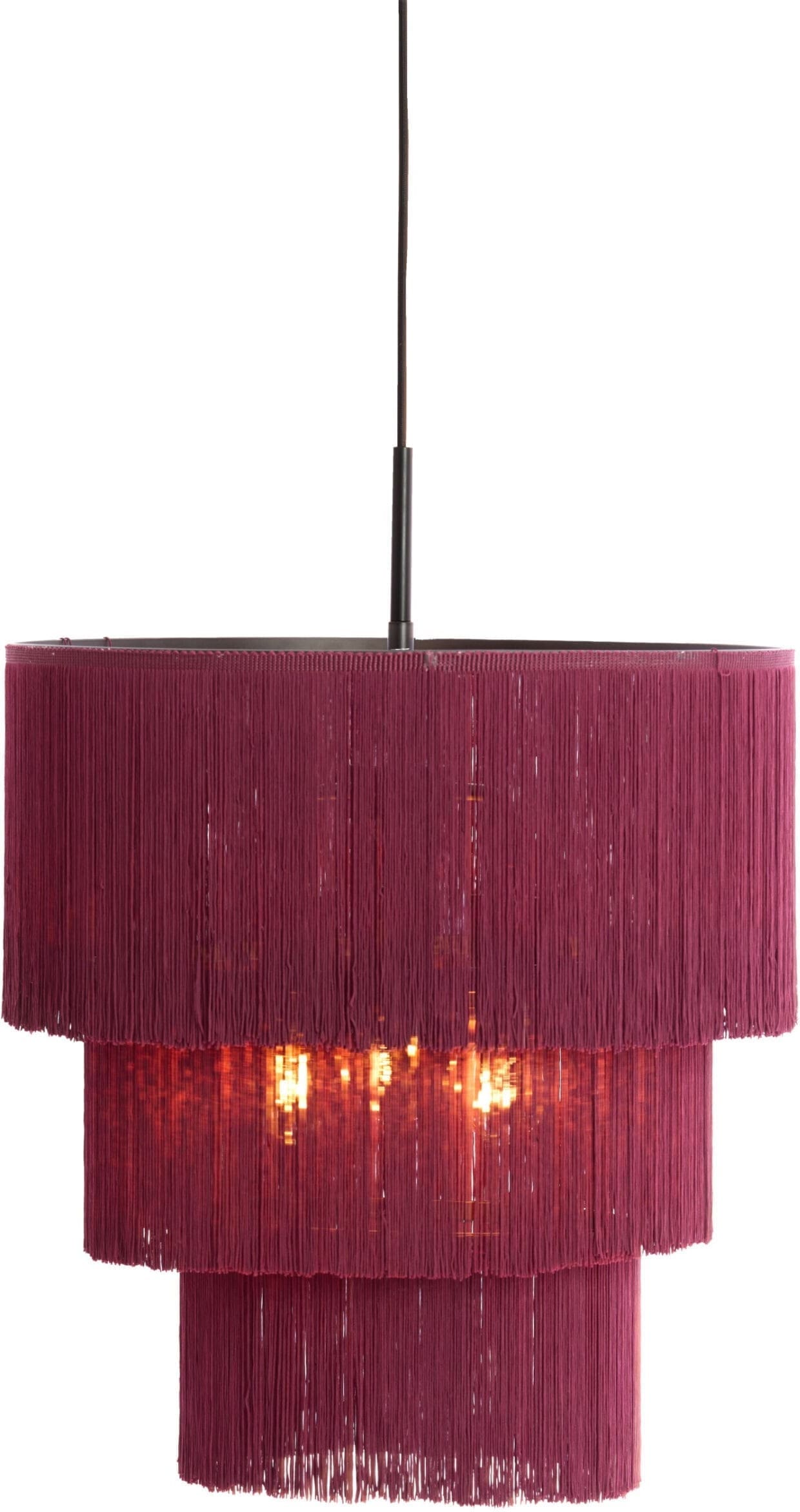 Light & Living Hanglamp Malaika - donker paars Paars Hanglamp