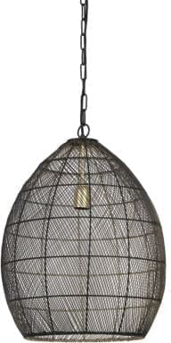Light & Living Hanglamp Meya - zwart-goud Zwart Hanglamp