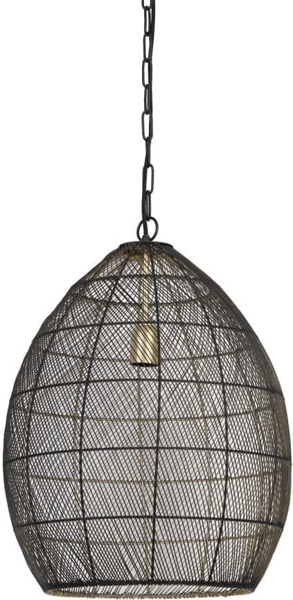 Light & Living Hanglamp Meya - zwart-goud Zwart Hanglamp
