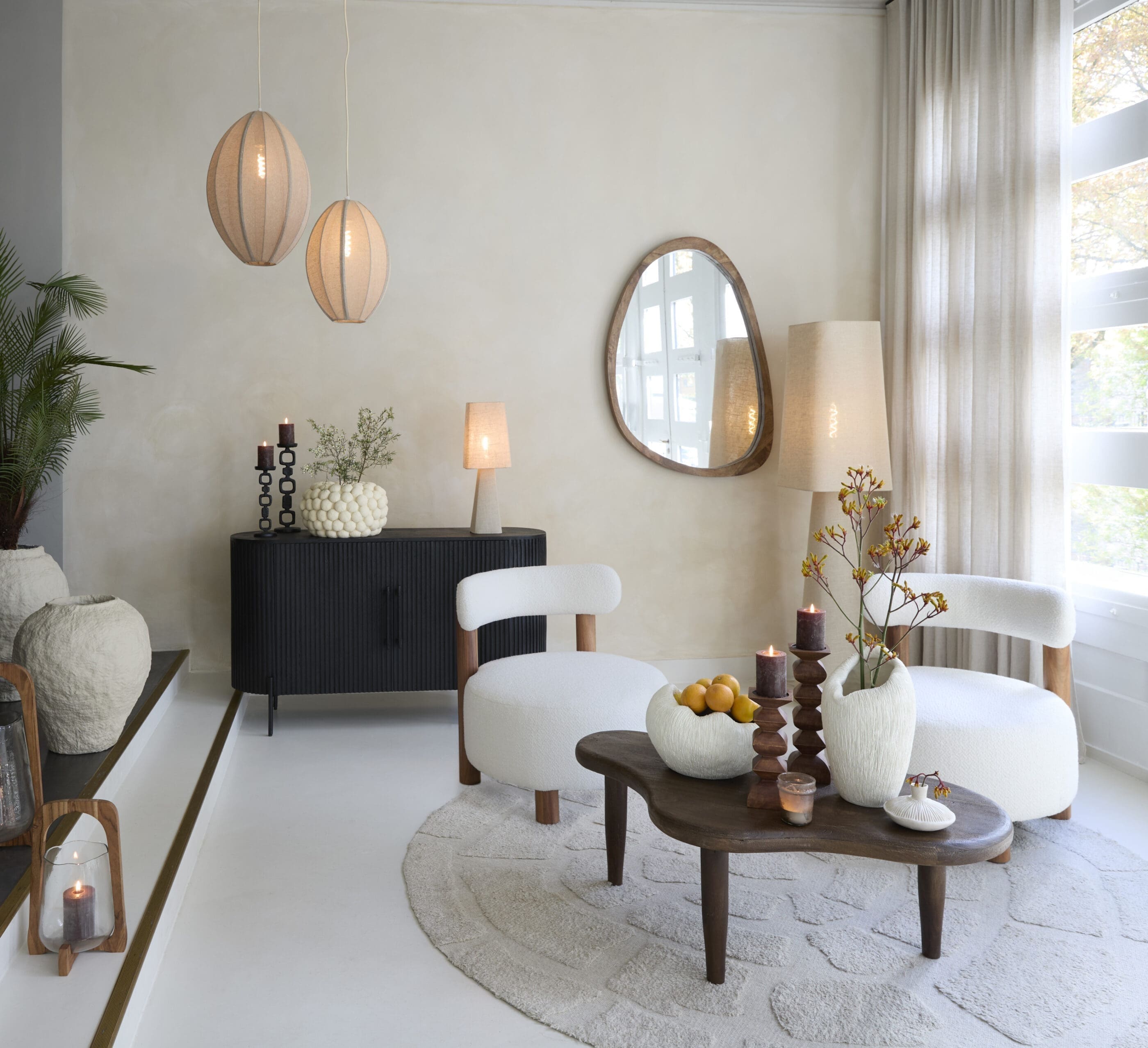 Light & Living Hanglamp Milatos - jute naturel Bruin Hanglamp