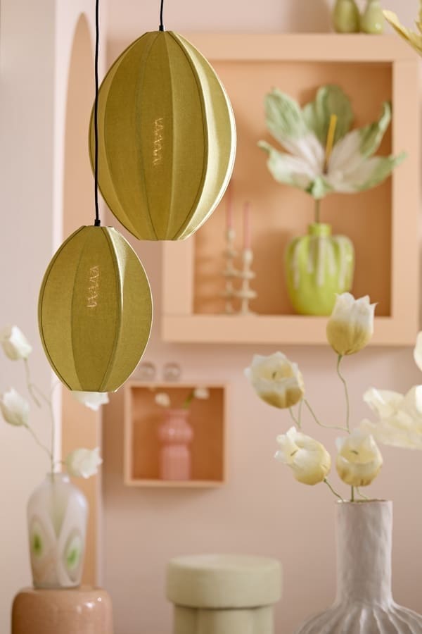 Light & Living Hanglamp Milatos - jute olijf groen Groen Hanglamp