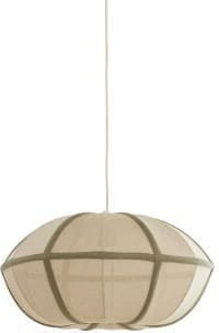 Light & Living Hanglamp Mirelys - naturel+olijf groen Bruin Hanglamp