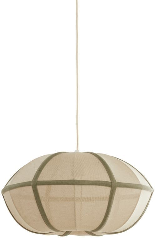 Light & Living Hanglamp Mirelys - naturel+olijf groen Bruin Hanglamp