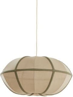 Light & Living Hanglamp Mirelys - naturel+olijf groen Bruin Hanglamp
