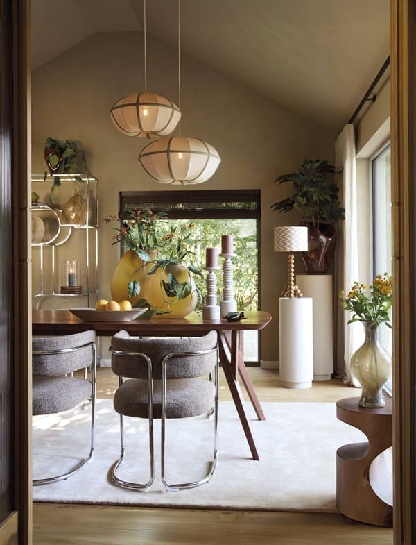 Light & Living Hanglamp Mirelys - naturel+olijf groen Bruin Hanglamp