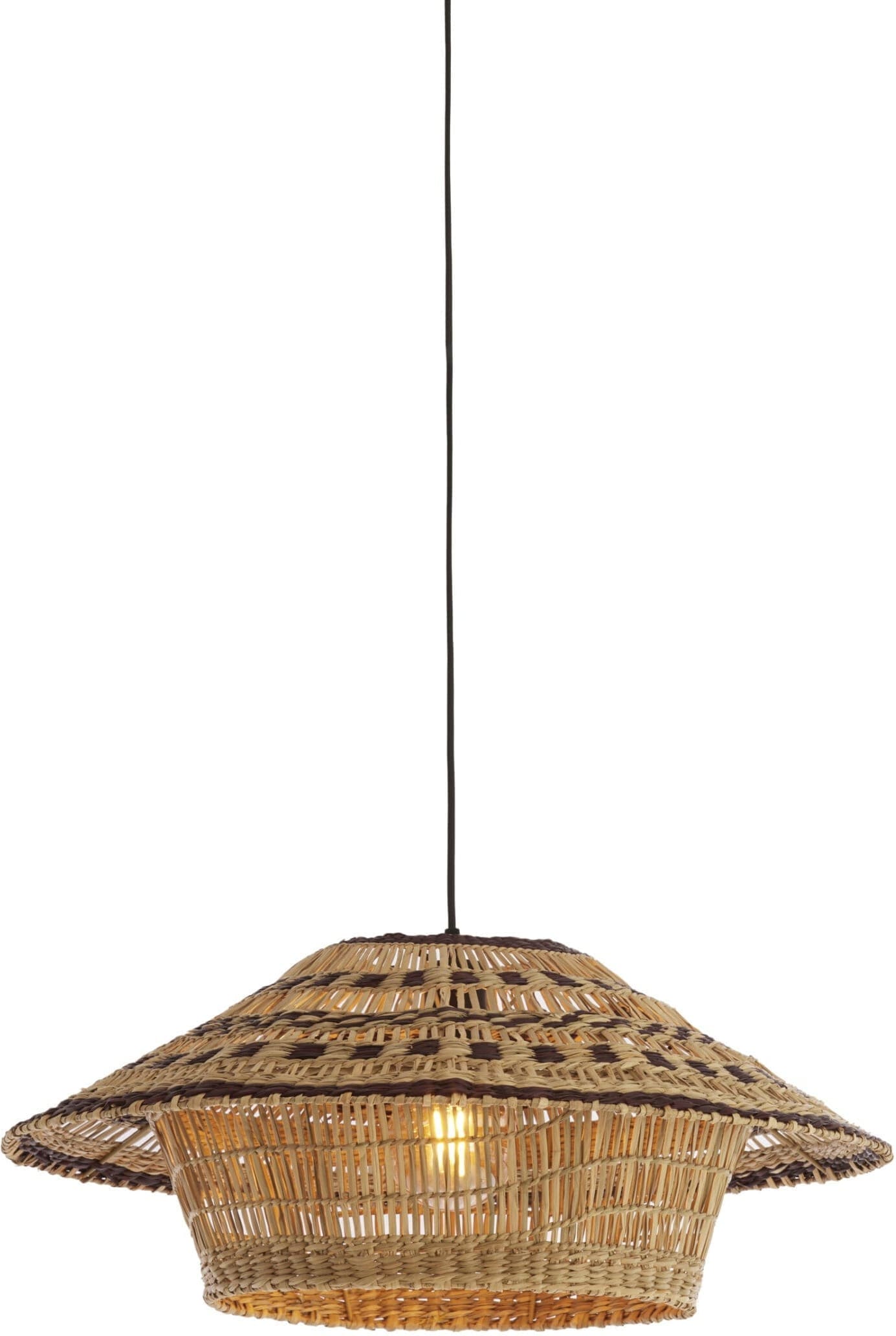 Light & Living Hanglamp Owana - zeegras naturel+bruin Bruin Hanglamp
