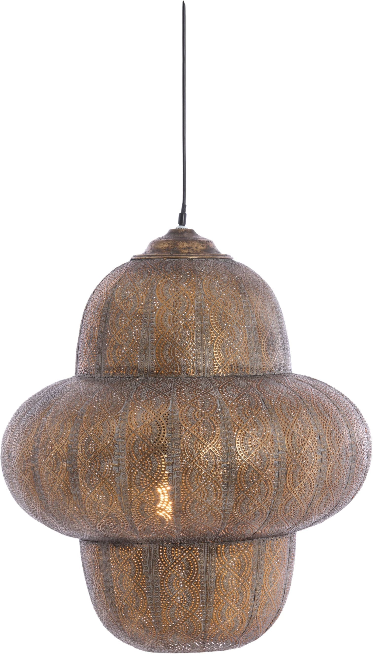 Light & Living Hanglamp Ryota - bruin goud Bruin Hanglamp
