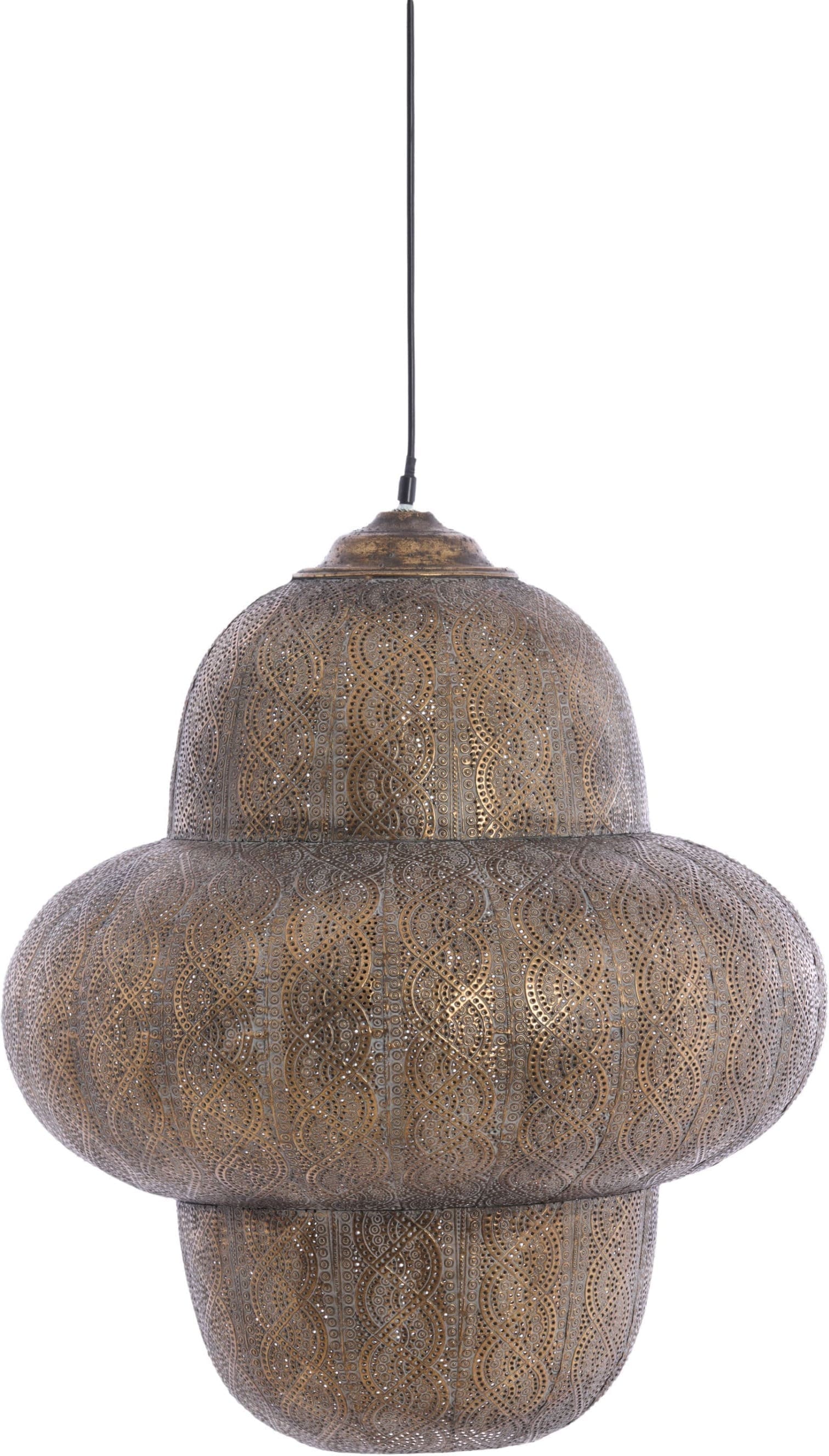 Light & Living Hanglamp Ryota - bruin goud Bruin Hanglamp
