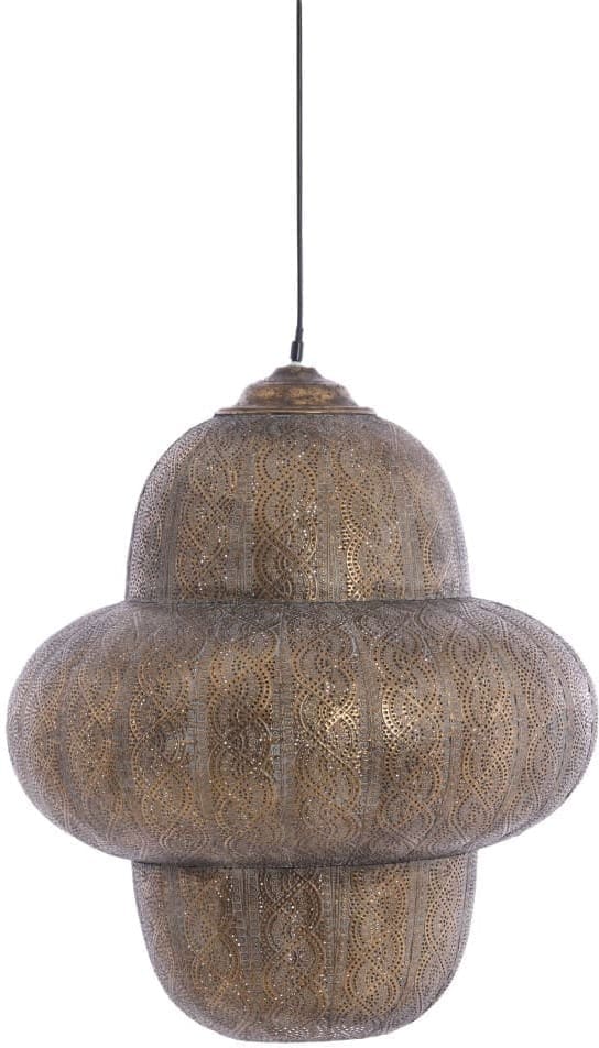 Light & Living Hanglamp Ryota - bruin goud Bruin Hanglamp