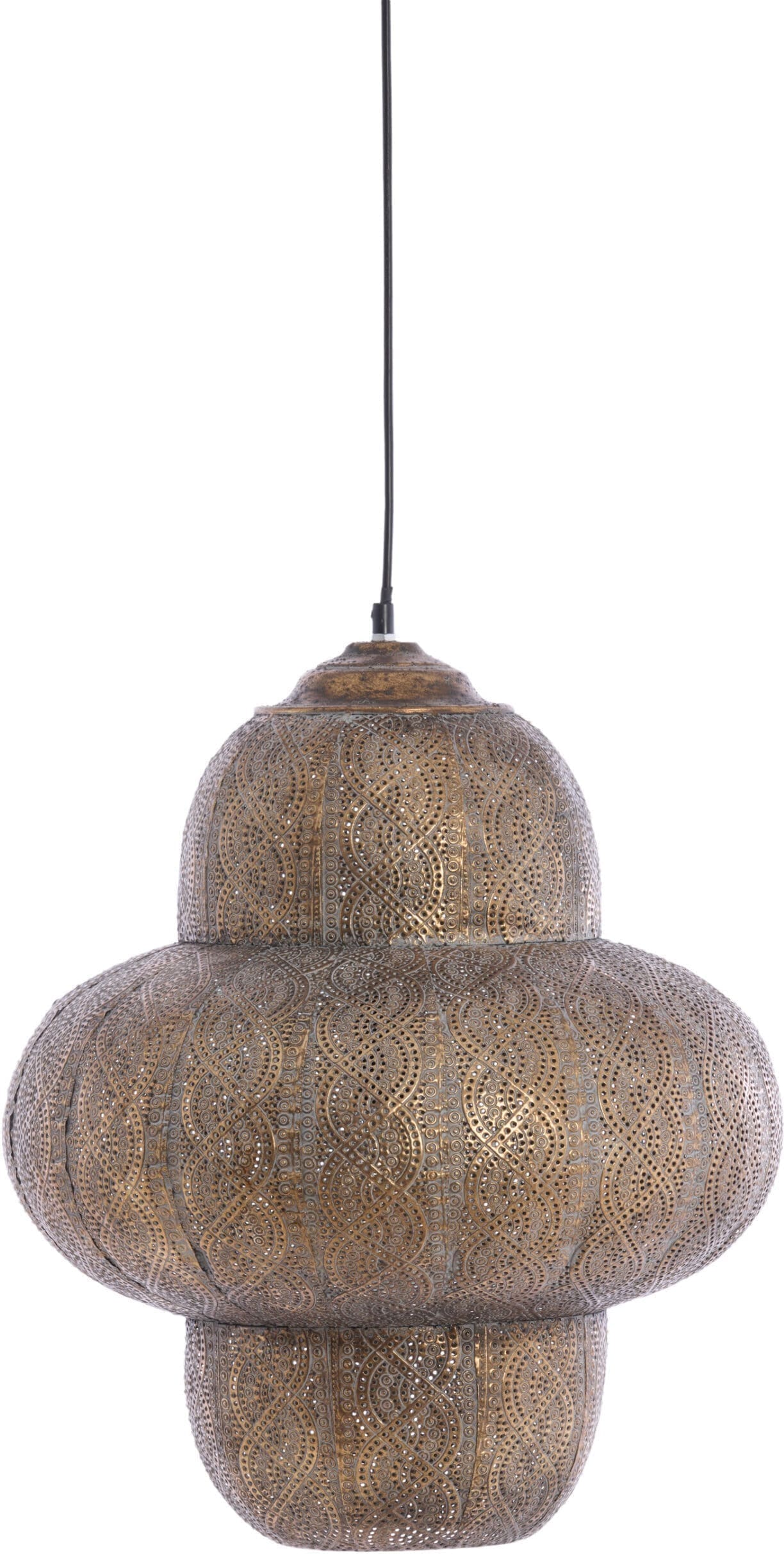 Light & Living Hanglamp Ryota - bruin goud Bruin Hanglamp