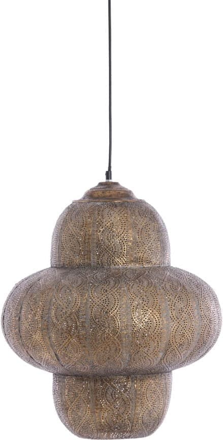 Light & Living Hanglamp Ryota - bruin goud Bruin Hanglamp