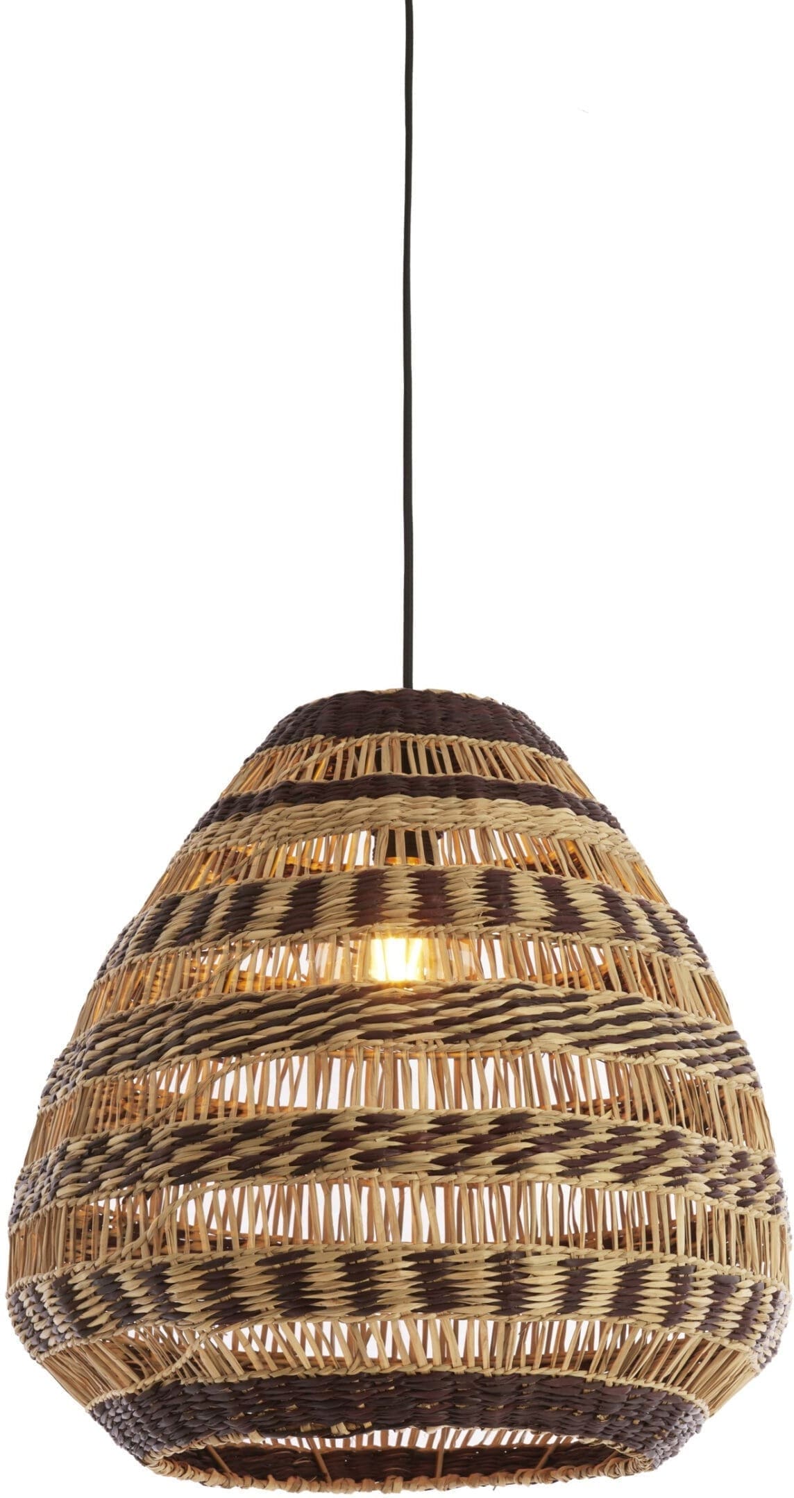 Light & Living Hanglamp Soluna - zeegras naturel+bruin Bruin Hanglamp