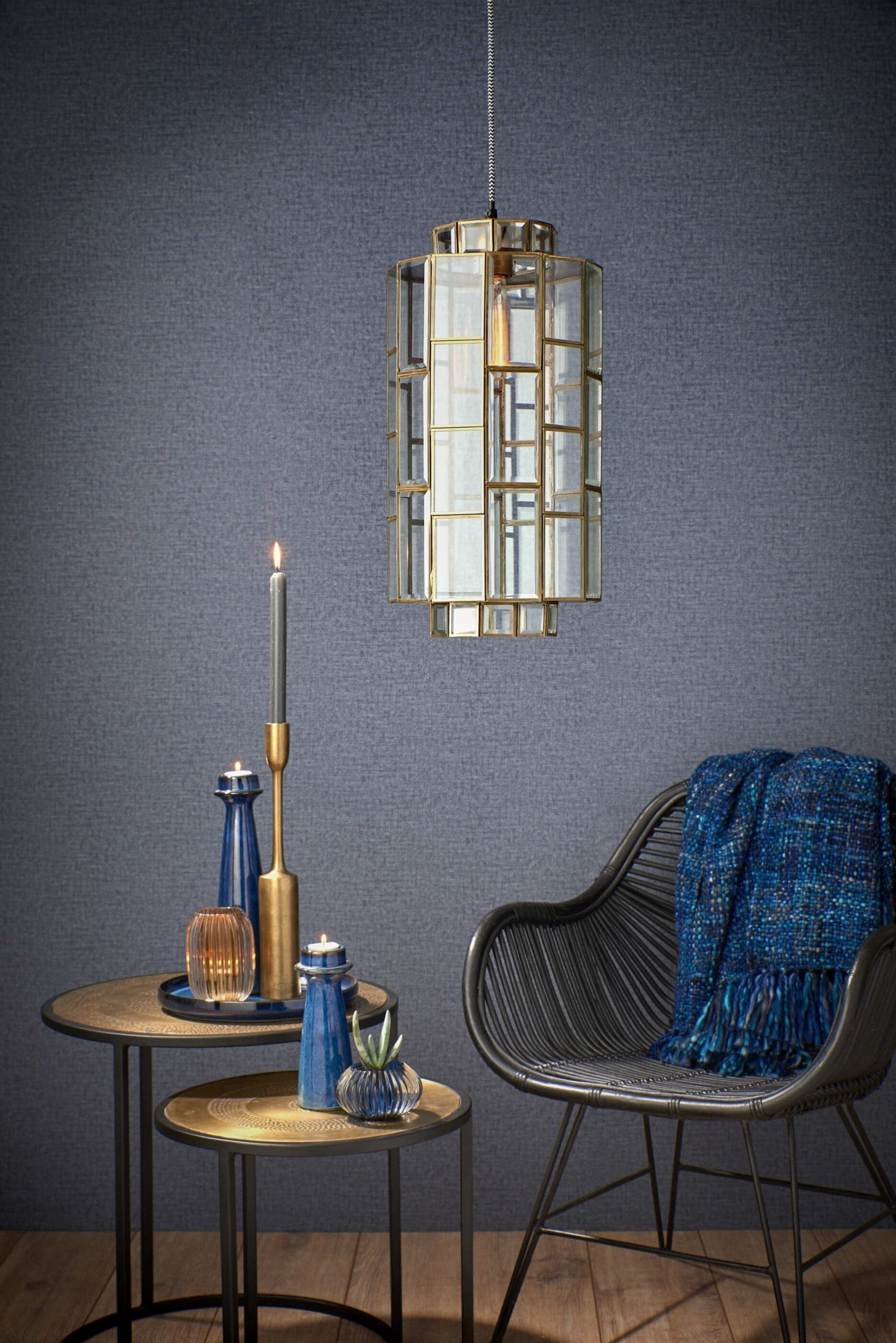 Light & Living Hanglamp Søstrene - antiek brons+glas Brons Hanglamp