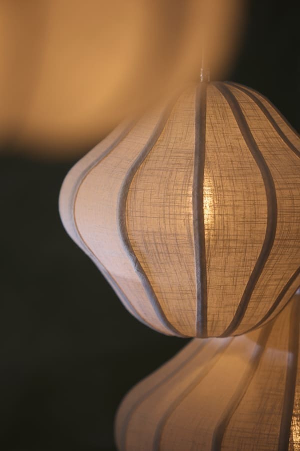 Light & Living Hanglamp Sukau - linnen crème Wit Hanglamp