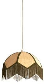 Light & Living Hanglamp Sulina - raffia naturel+groen Groen Hanglamp