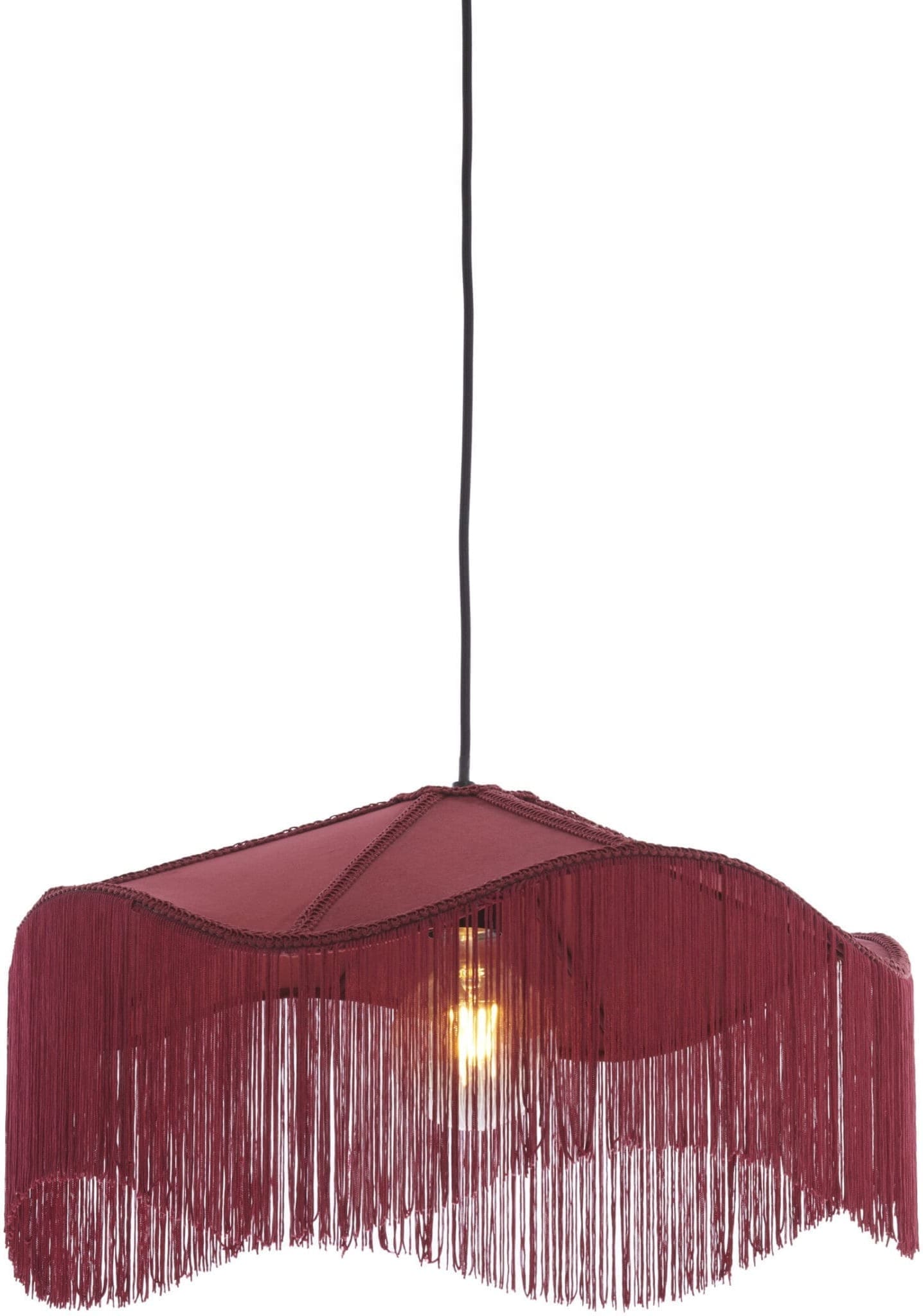Light & Living Hanglamp Tiffany - velvet bordeaux Rood Hanglamp