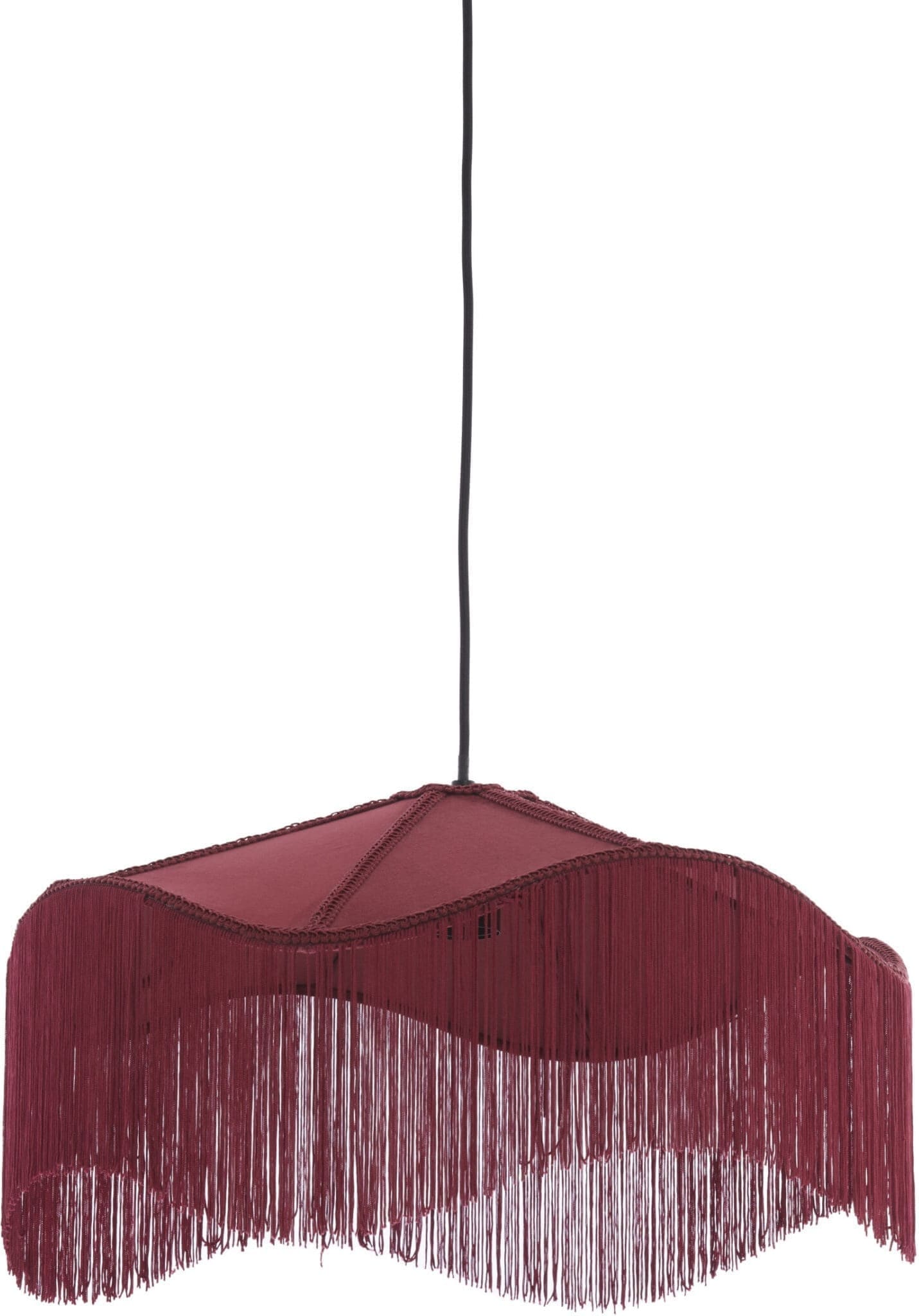 Light & Living Hanglamp Tiffany - velvet bordeaux Rood Hanglamp