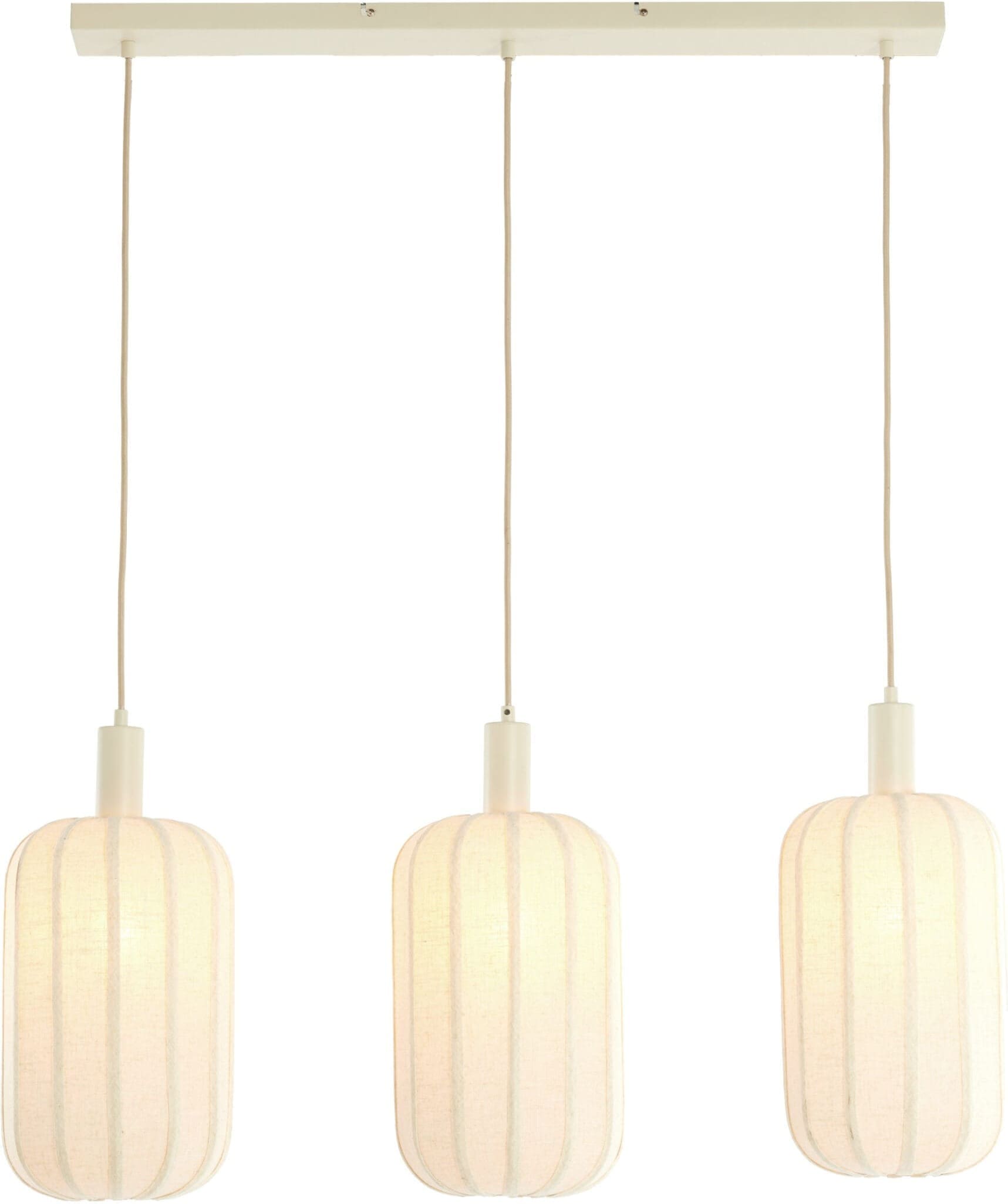 Light & Living Hanglamp Tufia - linnen crème Wit Hanglamp
